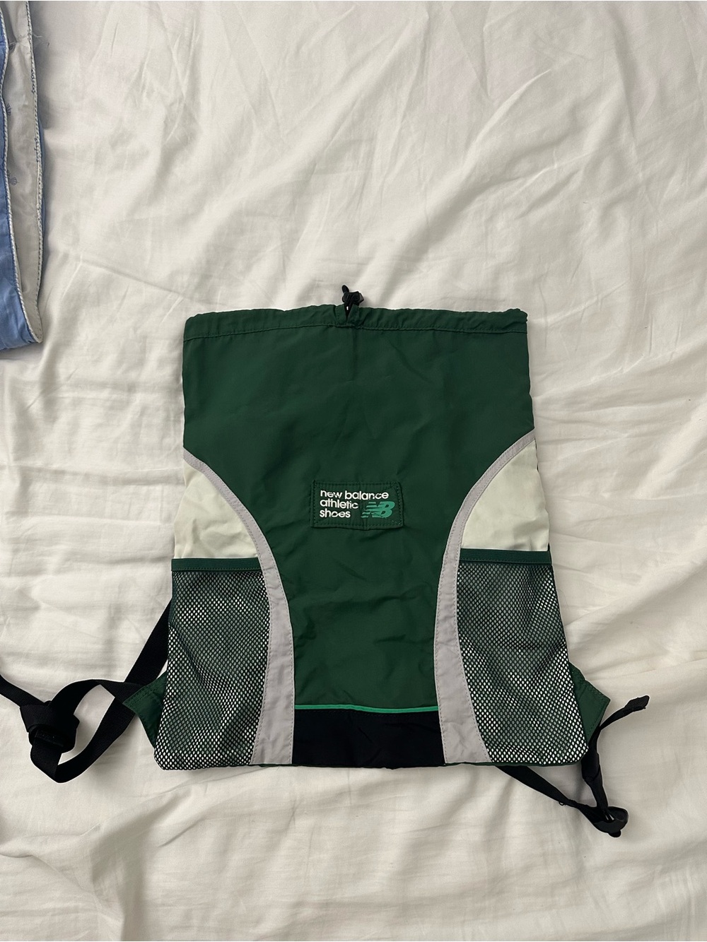 New Balance Dark Green Drawstring Sports Sack with Mesh Pockets